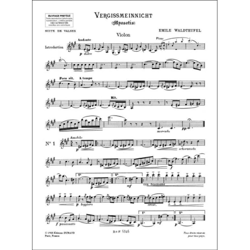 Emile Waldteufel - Vergissmeinnicht