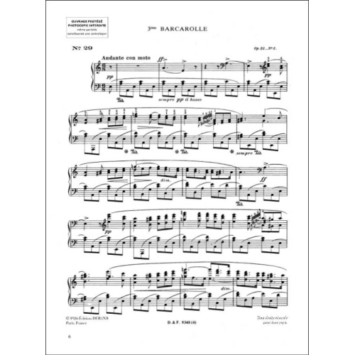 Felix Mendelssohn Bartholdy - Romances Sans Paroles V4 Piano (29 A 38)