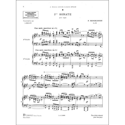 Felix Mendelssohn Bartholdy - Sonate N 3