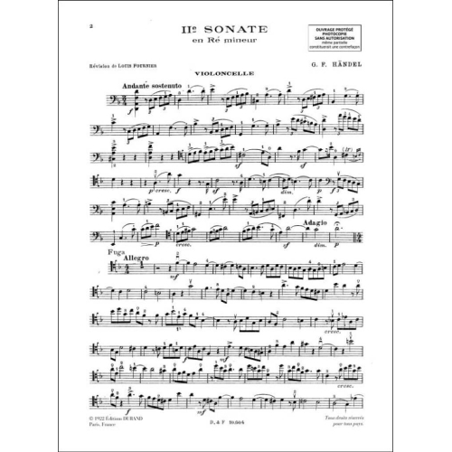 Georg Friedrich Händel - Sonate N 2 En Re Mineur