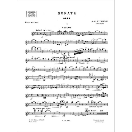 Georges-Martin Witkowski - Sonate