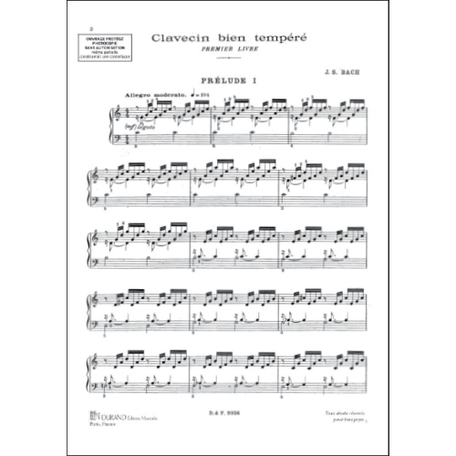 Johann Sebastian Bach - Clavecin Bien Tempere V.1 Piano (Revision