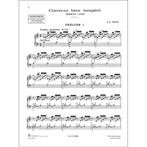 Johann Sebastian Bach - Clavecin Bien Tempere V.1 Piano (Revision