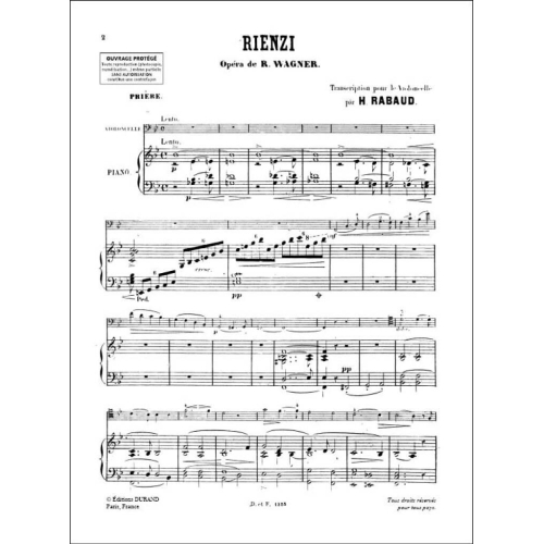 Richard Wagner - Rienzi Priere Fl-Piano
