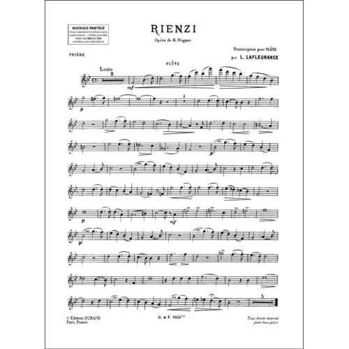 Richard Wagner - Rienzi Priere Fl-Piano
