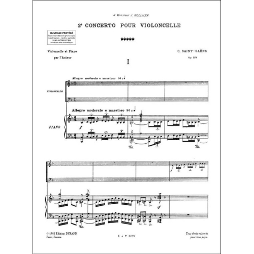 Camille Saint-Saëns - Deuxieme Concerto opus 119