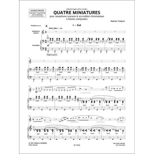 Baptiste Trotignon - Quatre miniatures
