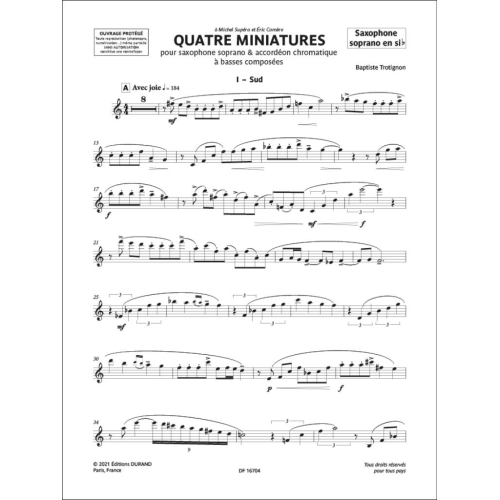 Baptiste Trotignon - Quatre miniatures