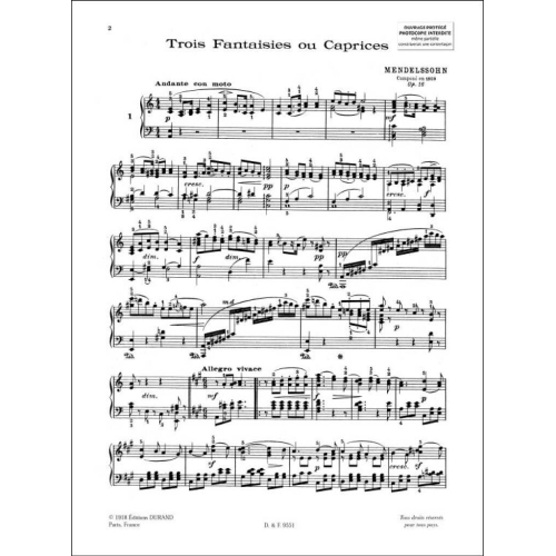 Felix Mendelssohn Bartholdy - Oeuvres Completes, Volume III