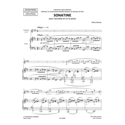 Pierre Sancan - Sonatine