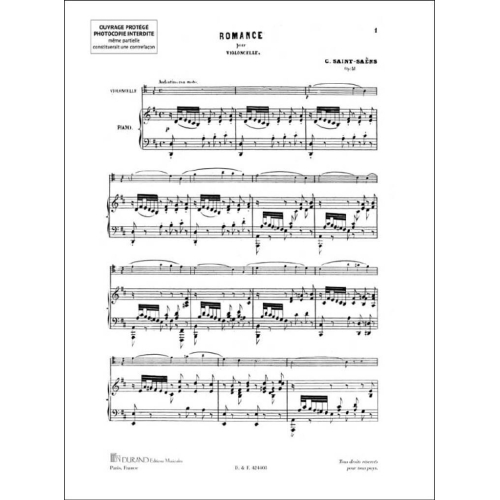 Camille Saint-Saëns - Romance Op 51 Basson-Piano