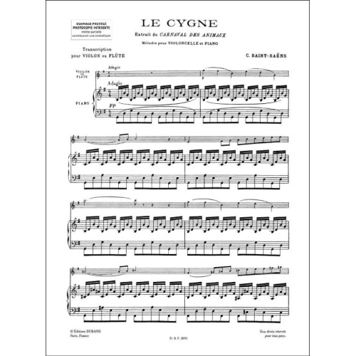 Camille Saint-Saëns - Le Cygne Extrait du Carnaval des Animaux