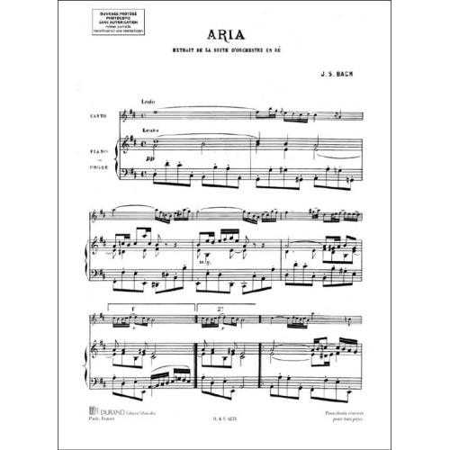 Johann Sebastian Bach - Aria Clarinette-Piano