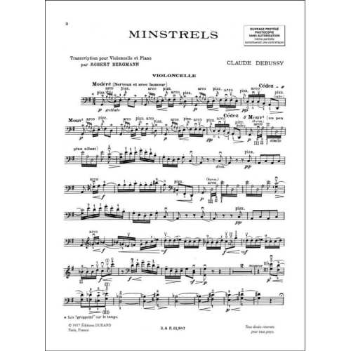 Claude Debussy - Minstrels Vlc-Piano