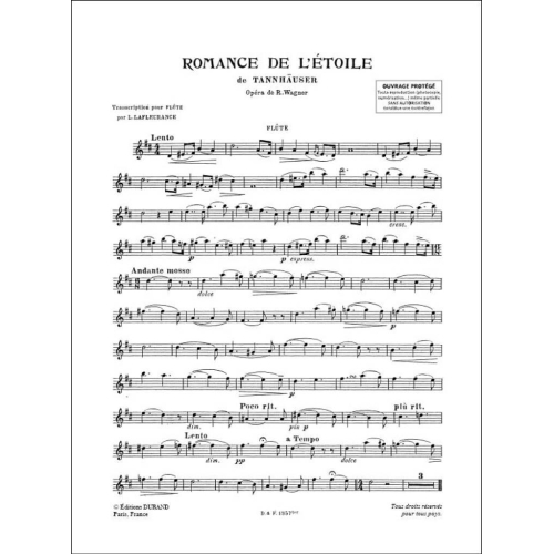 Richard Wagner - Romance A L'Etoile Fl-Piano