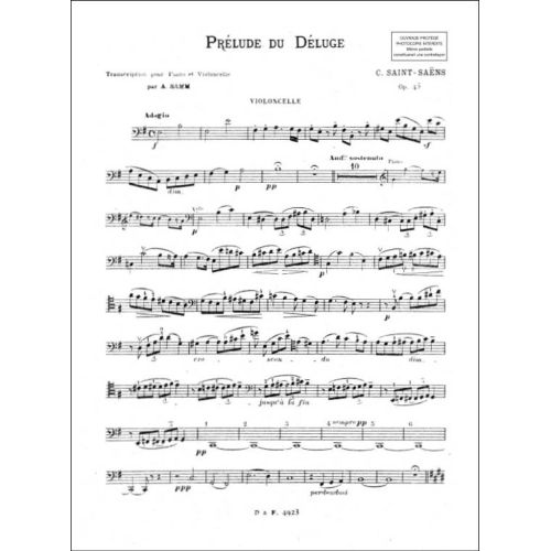 Camille Saint-Saëns - Prelude Le Deluge Vlc-Piano