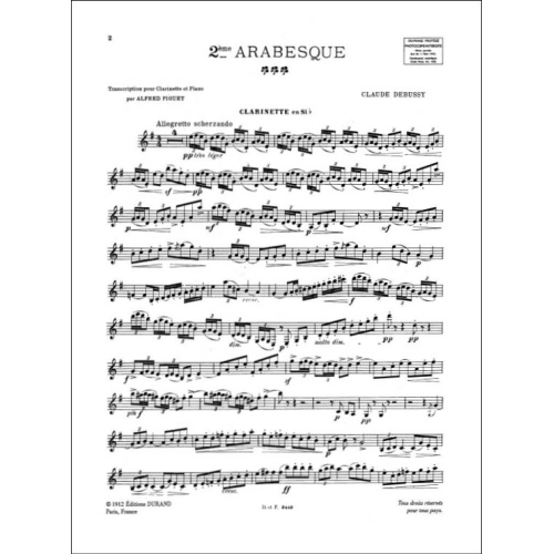 Claude Debussy - Deuxième Arabesque