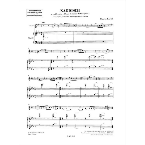 Maurice Ravel - Kaddisch