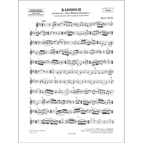 Maurice Ravel - Kaddisch
