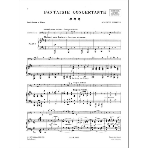 Auguste Chapuis - Fantaisie Conc. Vlc-Piano