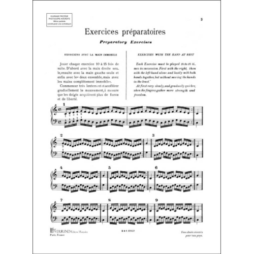 Florent Schmitt - Exercices Préparatoires Pour le Piano, Opus 16