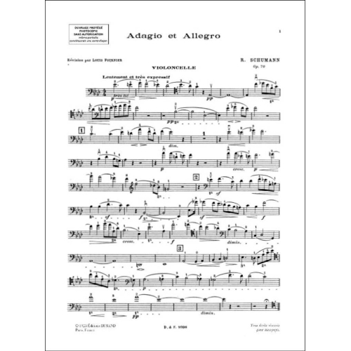 Robert Schumann - Adagio & Allegro Violoncelle-Piano