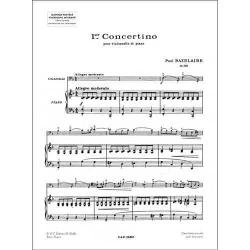 Paul Bazelaire - Concertino N 1
