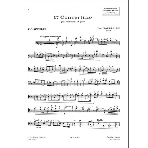 Paul Bazelaire - Concertino N 1