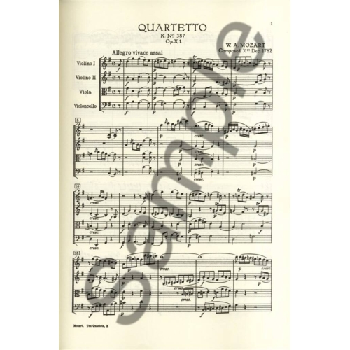 W.A Mozart - Ten Celebrated String Quartets