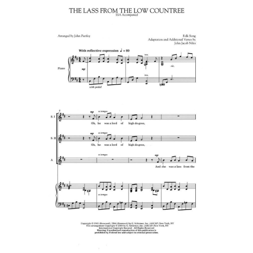 Niles, John Jacob - The Lass from the Low Countree