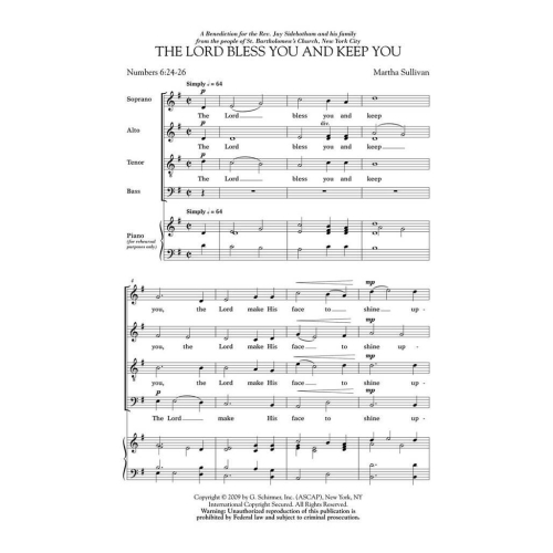 Martha Sullivan - The Lord Bless You and Keep You