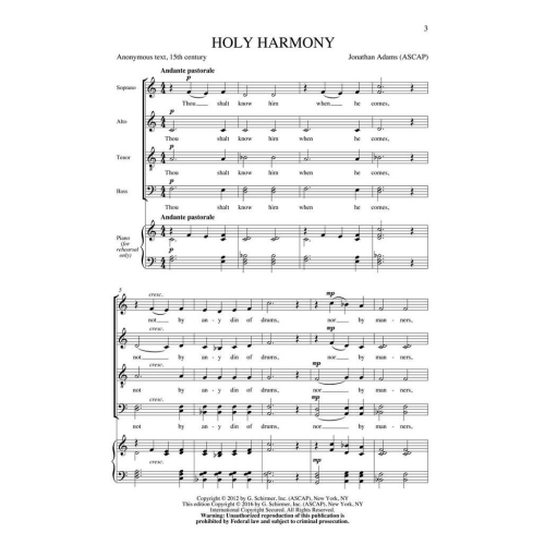 Jonathan Adams - Holy Harmony