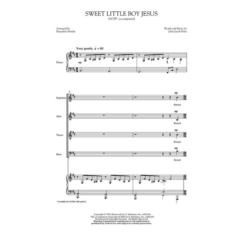 Niles, John Jacob - Sweet Little Boy Jesus