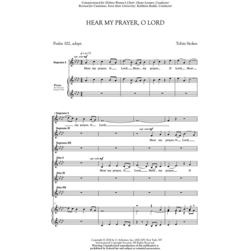 Tobin Stokes - Hear My Prayer, Oh Lord