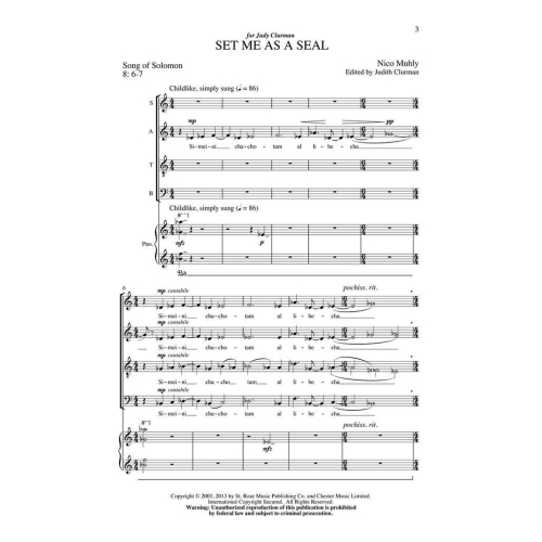 Nico Muhly - Set Me as a Seal