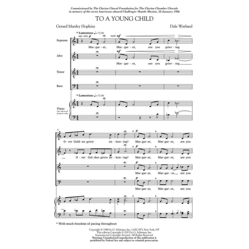 Dale Warland - To a Young Child