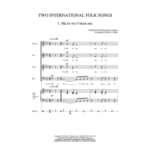 Kelly Miller - Two International Folk Songs