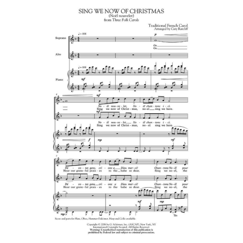 Sing We Now of Christmas (Noel Nouvelet)