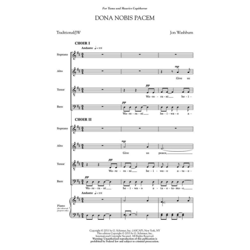 Jon Washburn - Dona Nobis Pacem