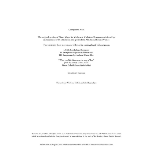 Thomas, Augusta Read - Silent Moon