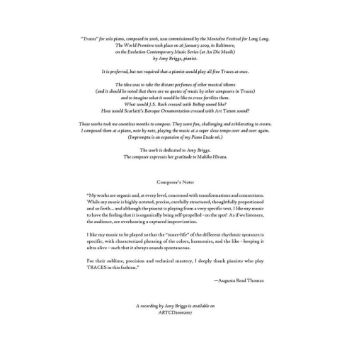Thomas, Augusta Read - Traces