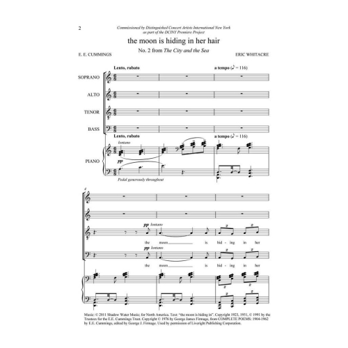 Whitacre, Eric - The moon is hiding in her hair