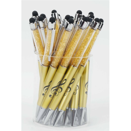 Stylus pen g-clef gold/crystal