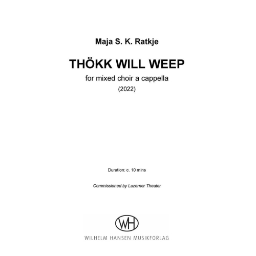 Ratkje, Maja S. K - Thökk Will Weep