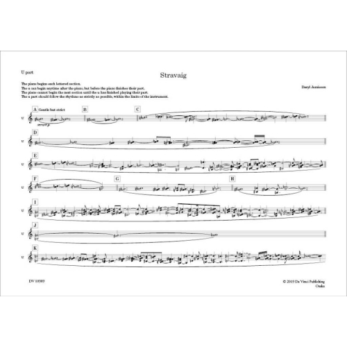 Stravaig, for U and Piano