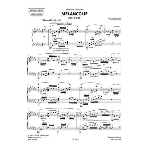 Poulenc, Francis - Mélancolie