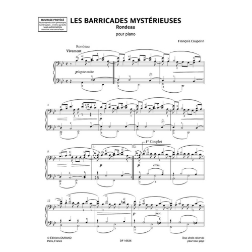 Francois Couperin - Les Barricades mystérieuses