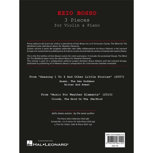Ezio Bosso - 3 Pieces for Violin & Piano