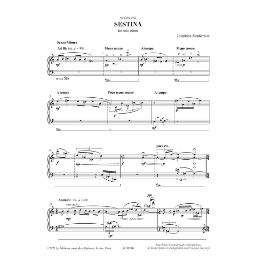 Stephenson, Josephine - Sestina