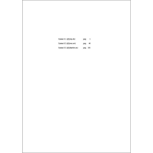 Fedele, Ivan - Syntax